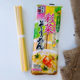Mì somen ngũ sắc vị rau củ Itsuki 320g cho bé nội địa Nhật Bản