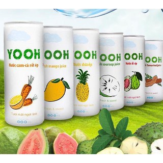 Combo 6 lon nước dứa ép Yooh 240ml KPHUCSINH - Hàng Chính Hãng