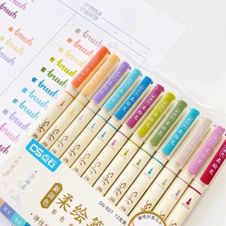 Bút brush Soft viết calligraphy màu pastel trang trí sổ