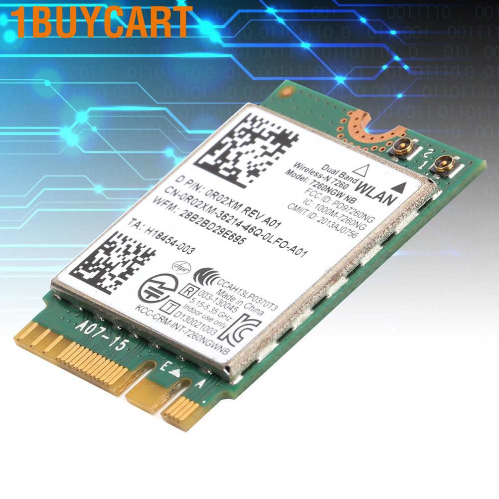 1buycart Wifi Card 2.4g / 5g Kép 300mbps Cho Intel 7260nb 7260ngw