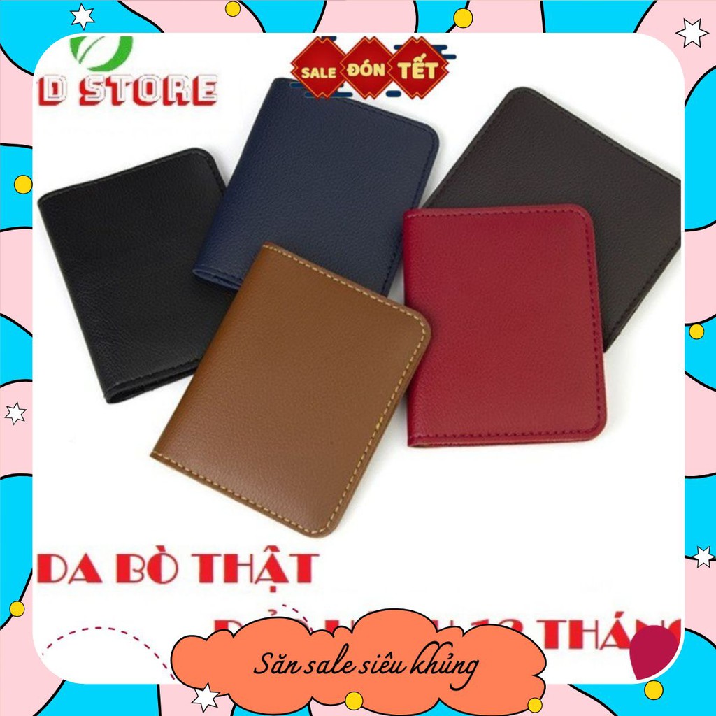 Ví Mini Nam Nữ Da Bò Thật Công Sở Để Thẻ ATM Card Visit Tiền Mặt | Bóp Da Đẹp VD01 BluesStore01