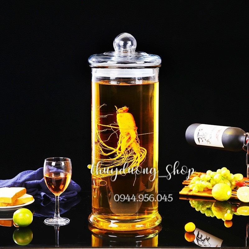 Bình thủy tinh ngâm rượu dáng trụ / Bình thủy tinh muối dưa cà loại 3l/6lit