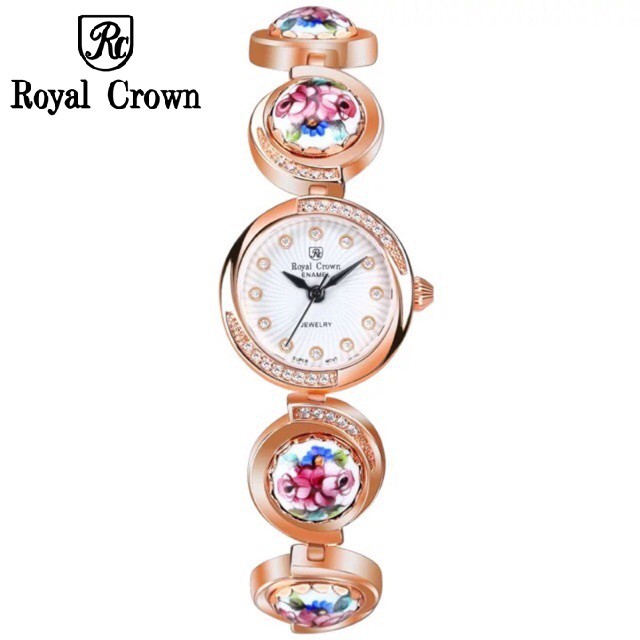 Đồng hồ nữ Chính Hãng Royal Crown 6430 RG (Gốm handmade)