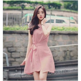 ĐẦM CHÉO VẠT THẮT EO 3 MÀU