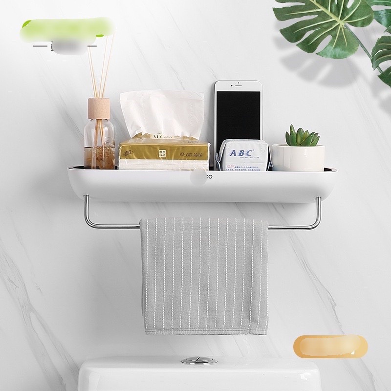 Kệ nhà tắm để đồ co co cao cấp không cần khoan tường 1923