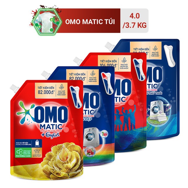 Túi Nước Giặt OMO Matic 3,7kg/4kg