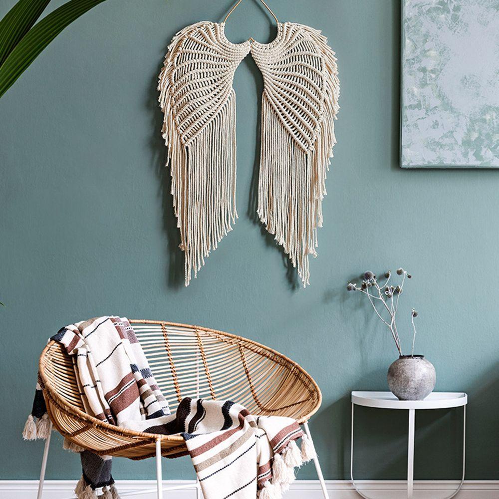 KUNHEV Thảm Treo Tường Vải Cotton Dệt Tay Họa Tiết Hoa Mẫu Đơn Phong Cách Boho Trang