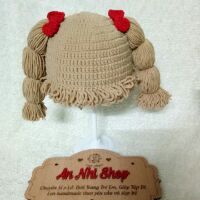 Nón len tóc bím xù có hình thật shop chụp