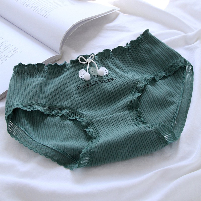 Quần Lót Nữ Cotton Chất Đẹp Dâu Xanh Green