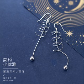 S925 - bông tai xoắn ốc dài