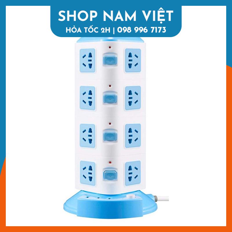 Ổ Điện Hình Trụ 3-4 Tầng, 12/16 Ổ Cắm, 3 Cổng USB Có Công Tắc Riêng
