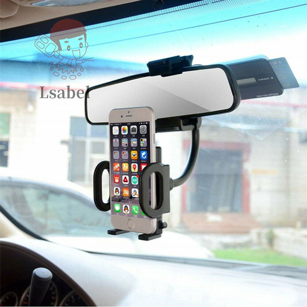 Giá Đỡ Điện Thoại Gắn Gương Chiếu Hậu Xe Hơi Xoay 360 Độ | BigBuy360 - bigbuy360.vn
