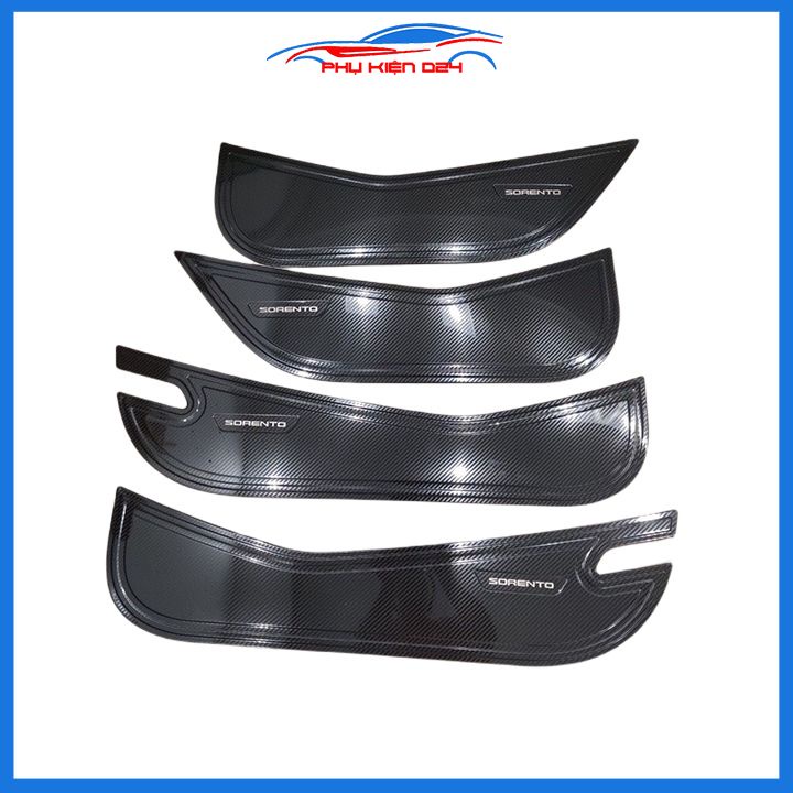 Ốp tapli Sorento 2021-2022 vân cacbon chống xước va đập khi mở cửa và làm đẹp xe