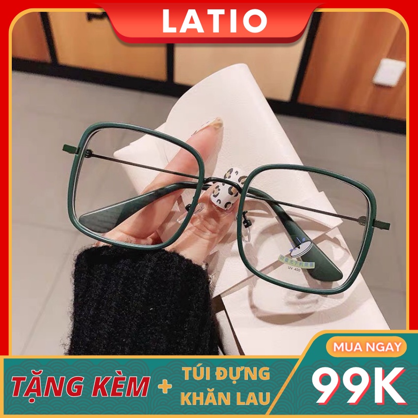 Mắt kính nữ LATIO Cao cấp với thiết kế gọng vuông siêu đẹp kết hợp với nhiều tone màu đặc biệt ấn tượng - KM10
