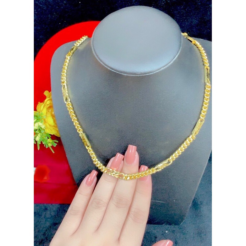 Dây chuyền nam chữ N màu vàng 24 cao cấp