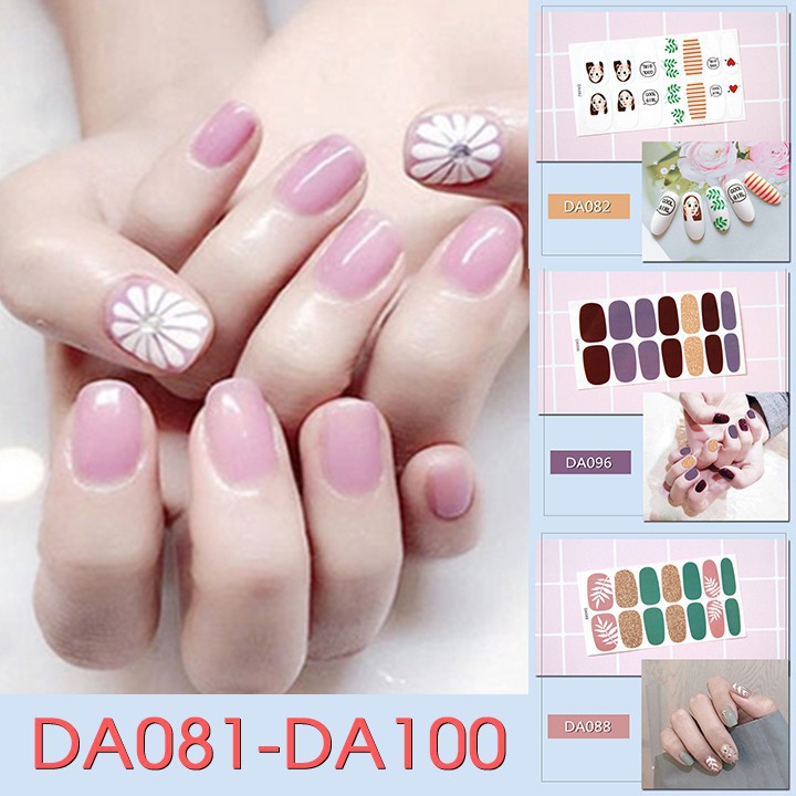 Miếng dán trang trí móng tay nhiều kiểu đa dạng DA081-DA100 DIY