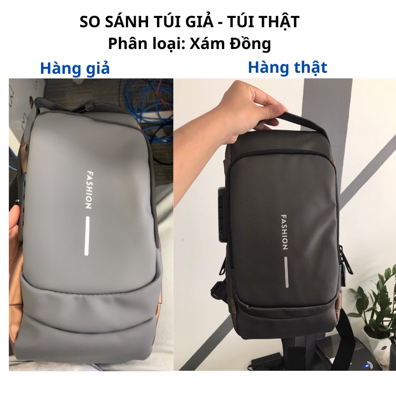 Túi đeo chéo nam, túi xách nam da chống nước có khóa số cao cấp dây sạc kiểu dáng mới đi chơi đi học đi làm