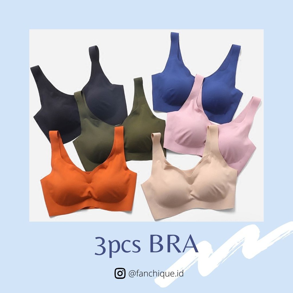 Set 3 Áo Lót Không Đường May Thời Trang Cho Nữ