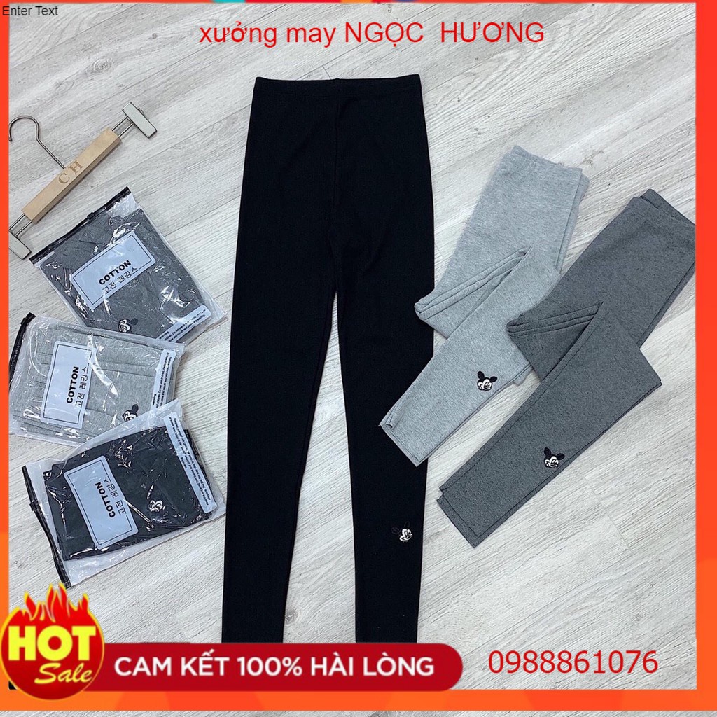 ⚡️⚡️⚡️Quần legging len tăm thêu hình chuột mickey siêu hot mẫu mới thu đông 2020