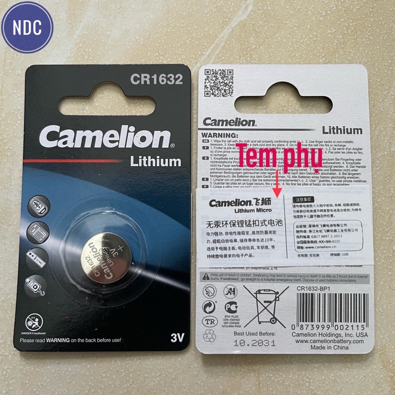 [Chính Hãng-Có Tem Phụ]Pin 3V Lithium Camelion CR2450/CR2430/CR2032/CR2025/CR1632/CR1620/CR1220