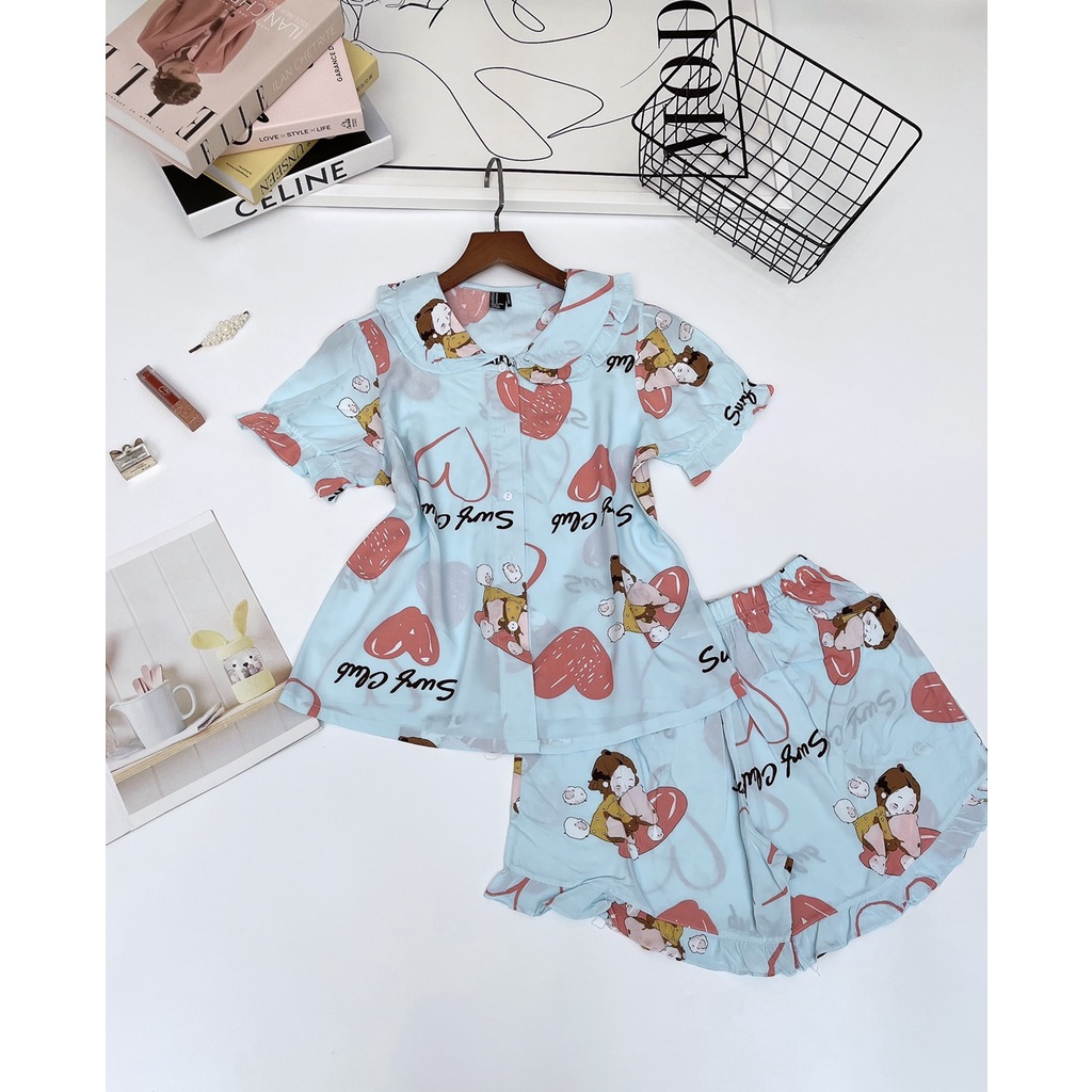 Bộ đùi cổ sen chất tole lanh VNXK