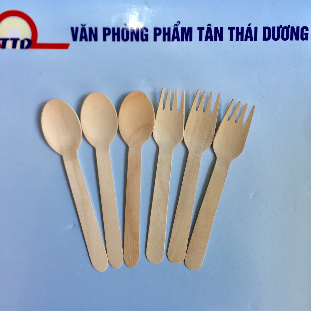 100 CHIẾC THÌA,DĨA,MUỖNG GỖ DÙNG MỘT LẦN