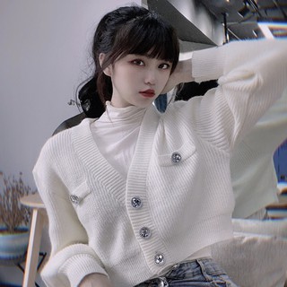 [Hàng order] Áo len croptop áo cardigan len tay bồng tiểu thư ulzzang Hàn Quốc A236