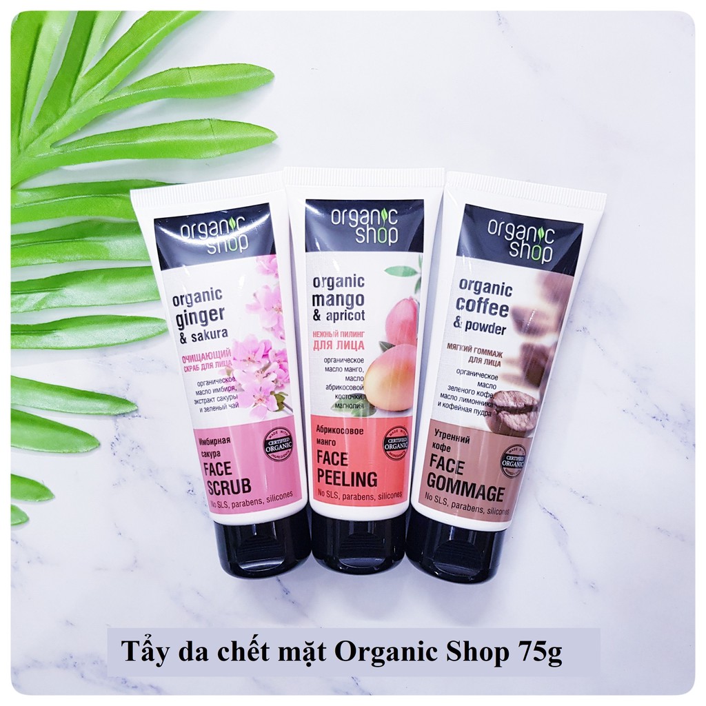 Tẩy da chết mặt Organic Shop 75g | BigBuy360 - bigbuy360.vn
