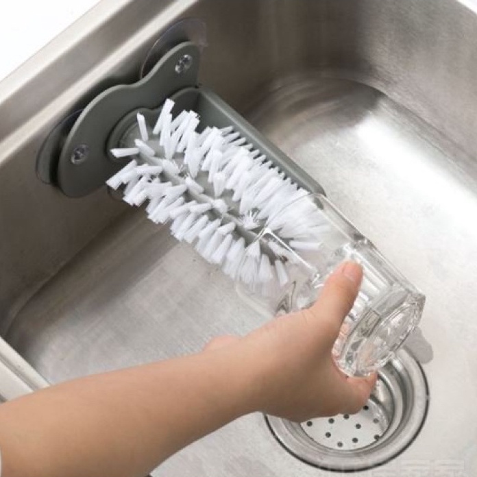 Dụng Cụ Rửa Cốc Ly Gắn Bồn Tiện Dụng Trong Ngoài 2 In 1 - Cọ Vệ Sinh Bình Sữa