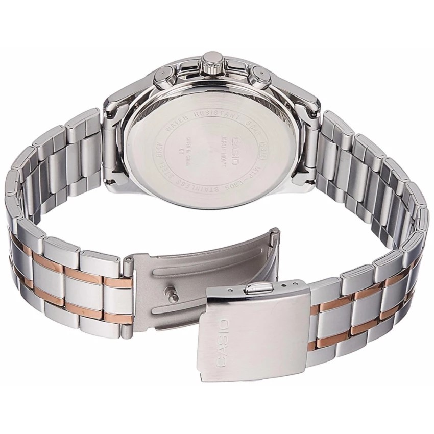 Đồng hồ nam dây kim loại Casio chính hãng Anh Khuê MTP-E305RG-7AVDF