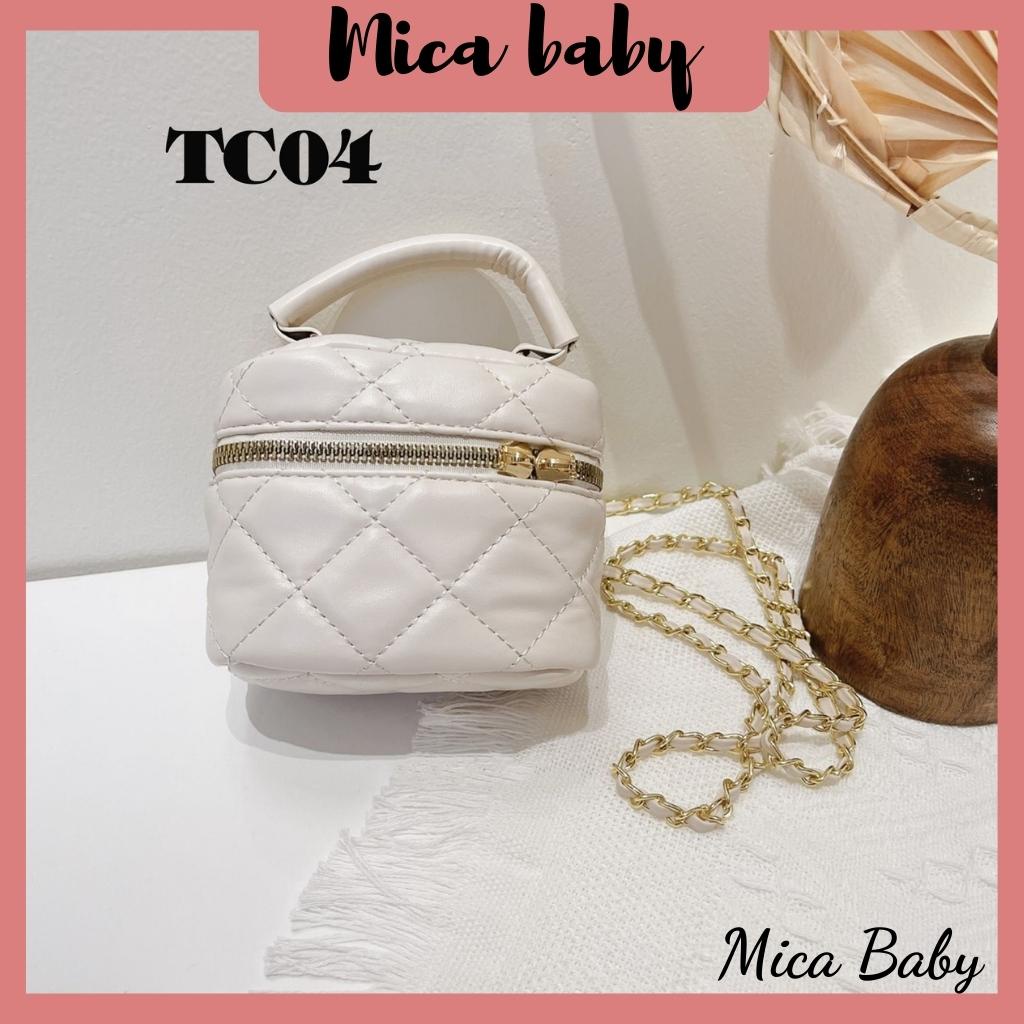 Túi hộp cặp lồng mini đeo chéo trần trám da mềm cao cấp Mica baby TC04