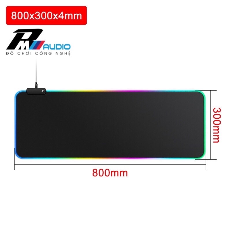 Lót chuột RGB-Bàn di-Pad chuột LED Size 80x30cm, 90x40cm Dày 4mm Siêu bền-BMVAUDIO