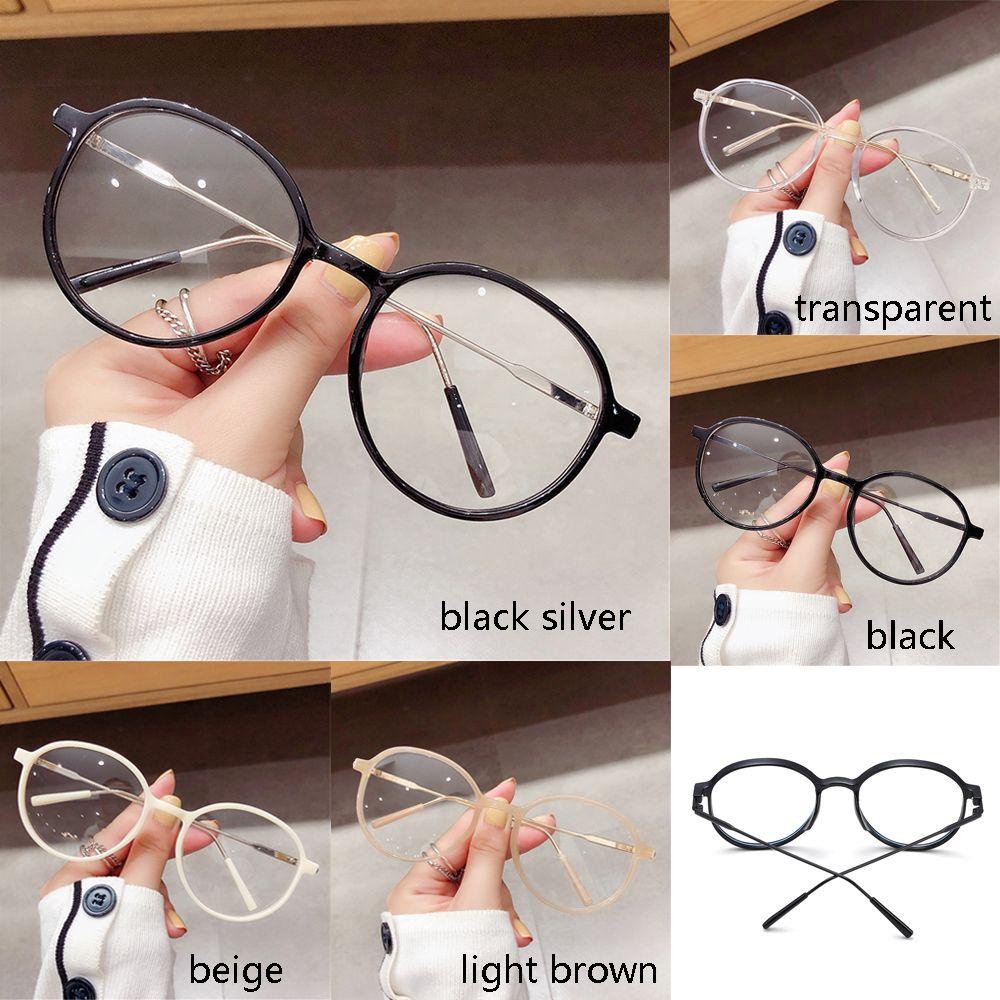 HS Mắt Kính Gọng Tròn Trong Suốt Thời Trang Cho Nữ
