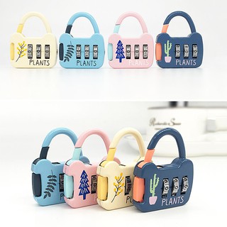 Khóa Vali Mini du lịch, khóa ví nhỏ Họa tiết Plant Hoa lá xinh xinh