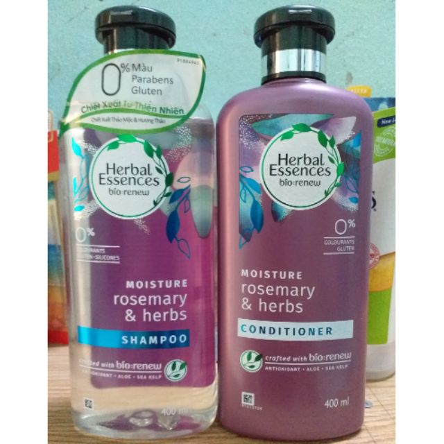 Combo Gội Xả Herbal Essences Thảo Mộc và Hương Thảo 400ml/ chai