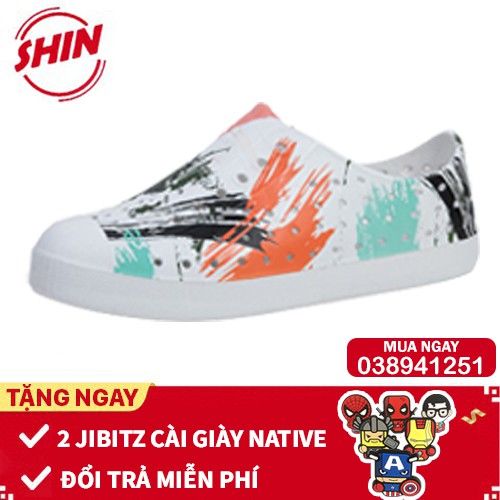Giày native💖FREESHIP💖 giày native họa tiết 3 màu bán chạy SHINNATIVE tặng thêm 2 jibitz native