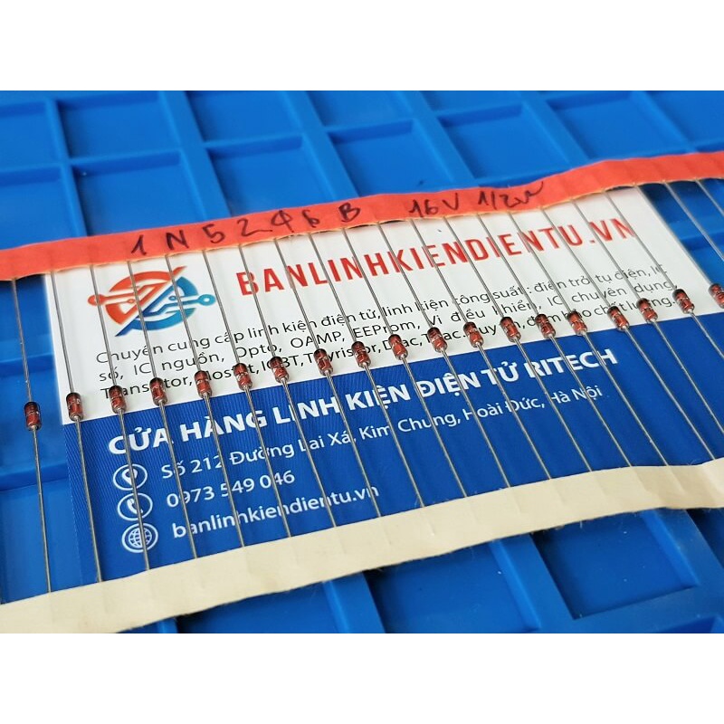 [ combo 20 chiếc ] Diode zenner 1N5246B 0.5W 16V DO-35