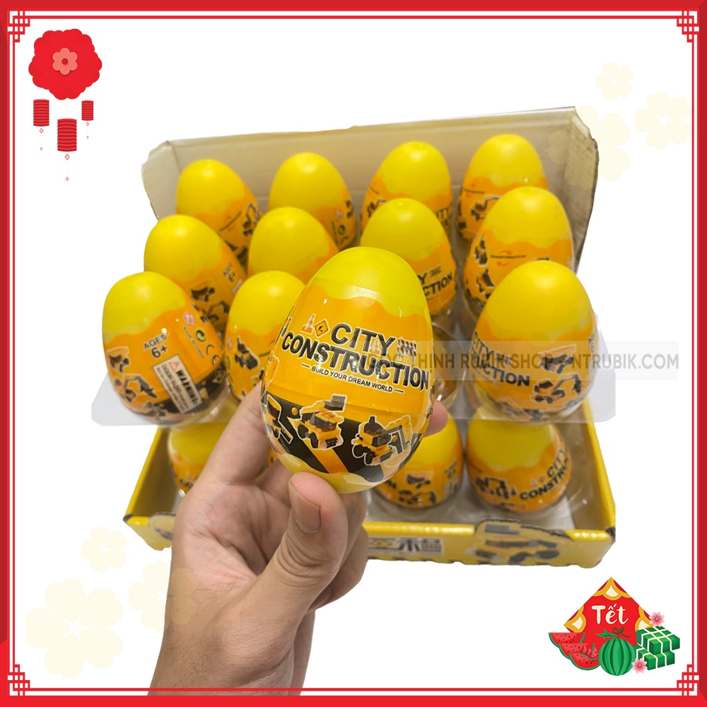 Đồ chơi Xếp Hình Trong Trứng - Đồ chơi lắp ráp mô hình - City Engineering  (giao ngẫu nhiên)