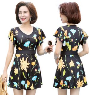 Bikini trung niên, áo tắm liền thân cho mẹ, đồ bơi trung niên, đồ đi biển cho mẹ