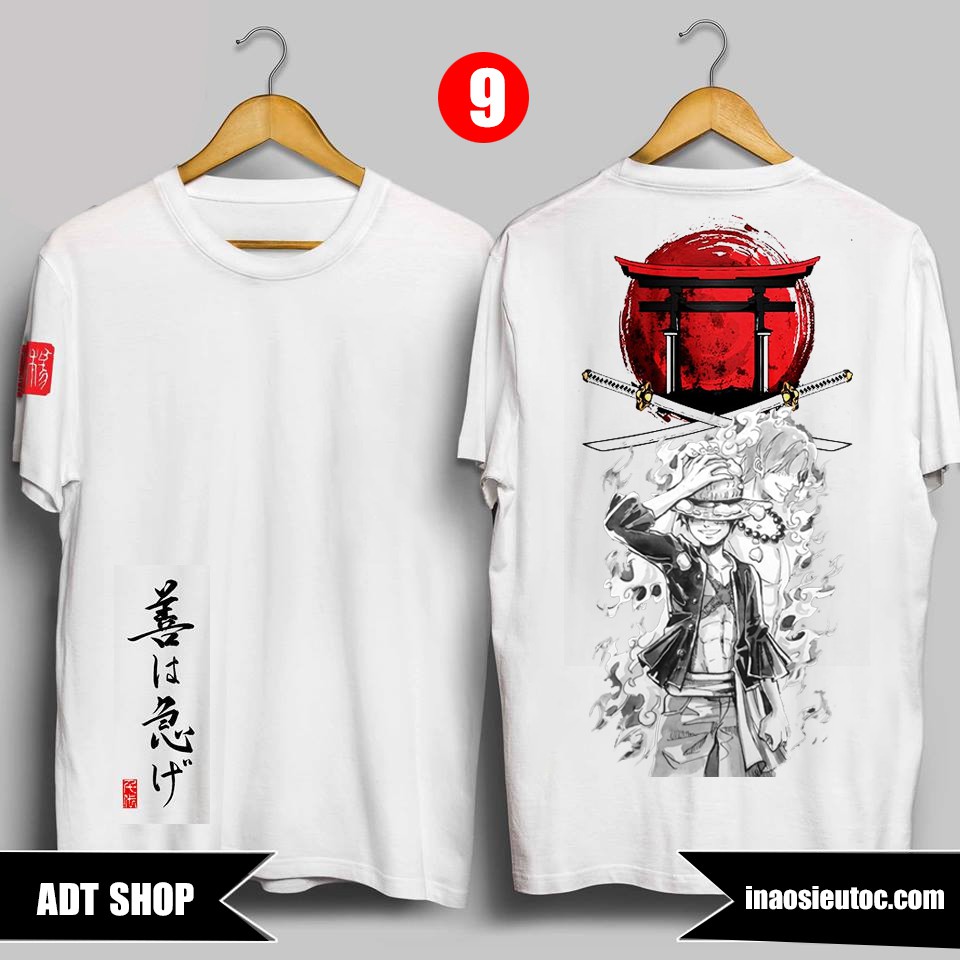 🔥HOT🔥BST áo phông One Piece Zoro Lù Ace in hình đẹp ⚡ Mẫu Áo in hình Luffy Gear 5 giá cực rẻ