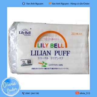 Bông tẩy trang Lily Bell gói 222M