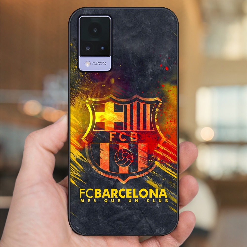 Ốp lưng Vivo V21 viền đen in hình Barcelona Barca