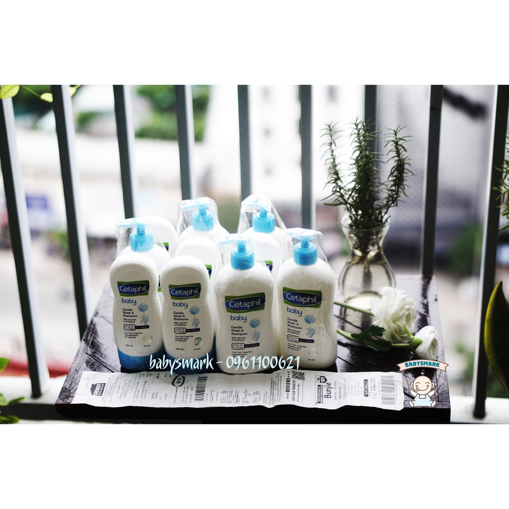 [Đi Air/ bill Chemist Úc] Sữa tắm gội 2 trong 1 Cetaphil Baby Gentle Wash & Shampoo 230ml/400ml