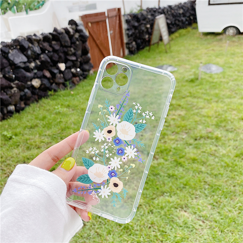 Summer fresh  Huawei Y9S Y7A mobile phone case Y9 Prime2019 transparent soft cover Lavender flower all-inclusive anti-drop y6p female y7p shockproof  fashion mobile phone case