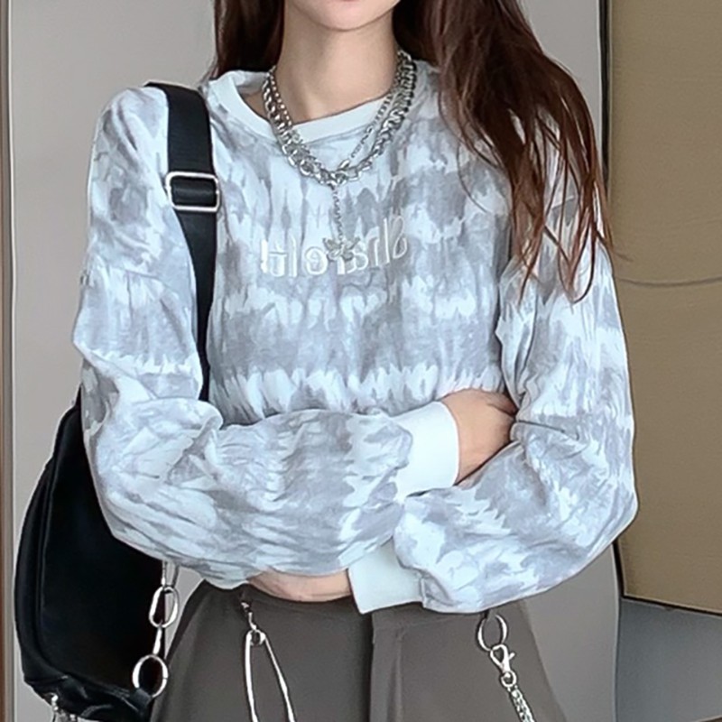 Áo croptop dáng rộng thiết kế mới thời trang mùa xuân thu theo phong cách âu mỹ cho nữ 2021 | BigBuy360 - bigbuy360.vn