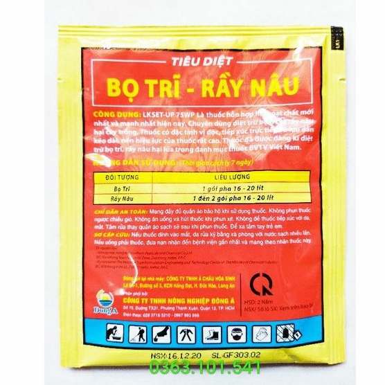 Siêu BỌ TRĨ - RẦY NÂU - BÙ LẠCH LK Set - Up 75WP - 10g