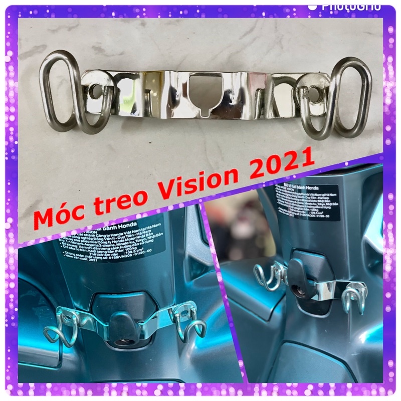 Móc treo đồ xe Vision 2014 ~ 2021 INOX cao cấp