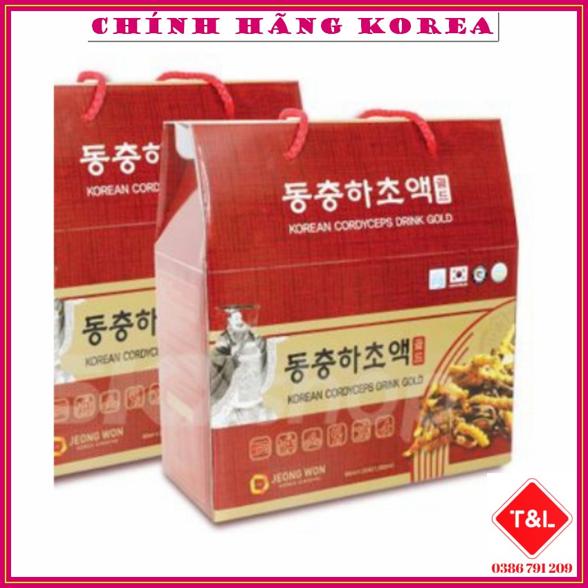 Nước đông trùng hạ thảo hàn quốc Jeong Won chính hãng, xách 20 gói