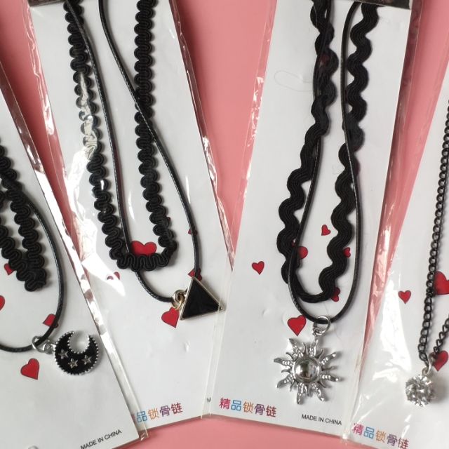 Vòng cổ choker tattoo đôi