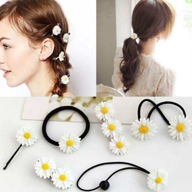 {giá sale} {Giá xuất xưởng} Buộc tóc hoa Cúc Hoạ Mi Hàn Quốc chất đẹp chất đẹp..